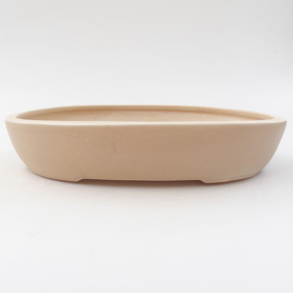 Ceramic bonsai bowl 22 x 17 x 4 cm, color beige