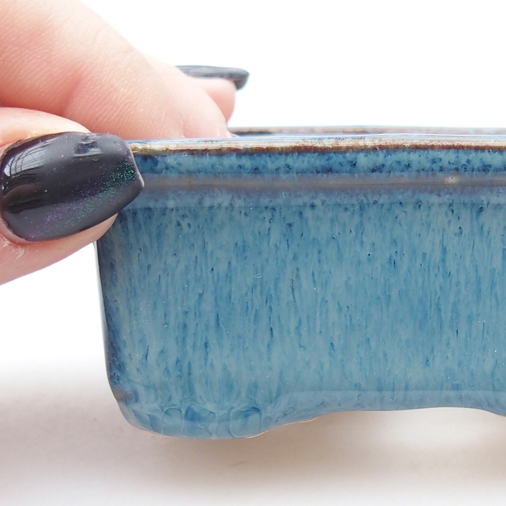 Mini bonsai bowl 8 x 6,5 x 3,5 cm, colour blue