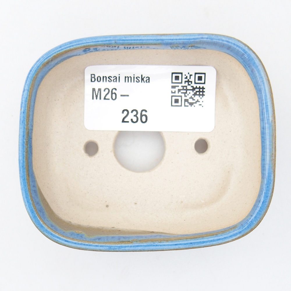 Mini bonsai bowl 7 x 6 x 2,5 cm, colour blue