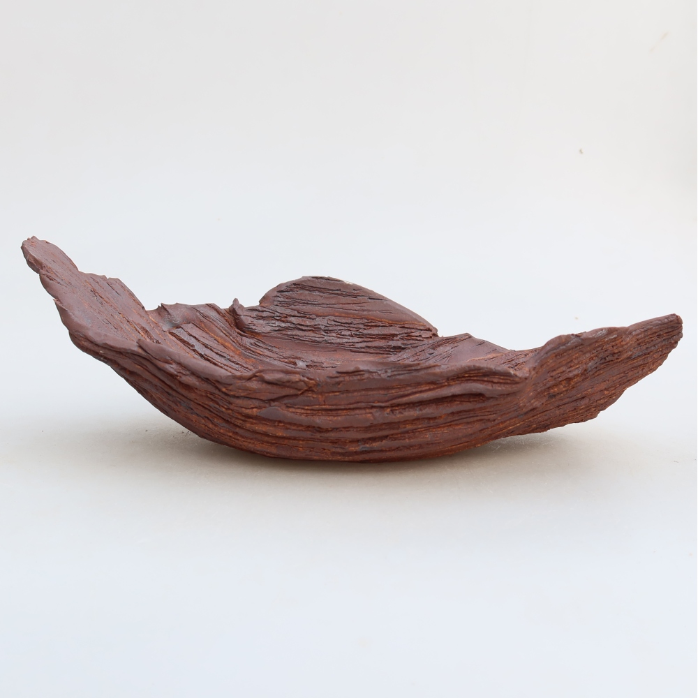 Ceramic Shell  24.5 x 14.5 x 7.5 cm, brown