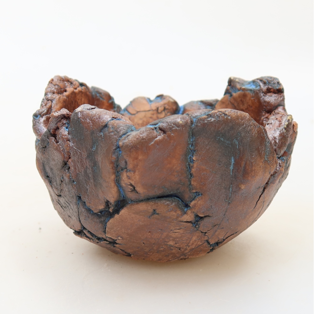 Ceramic Shell 9 x 9 x 6 cm , colour blue