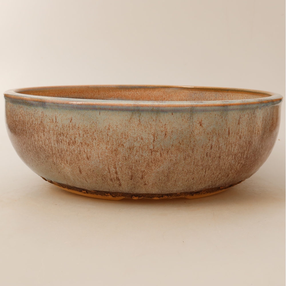 Ceramic bonsai pot, 28 x 28 x 8 cm, blue