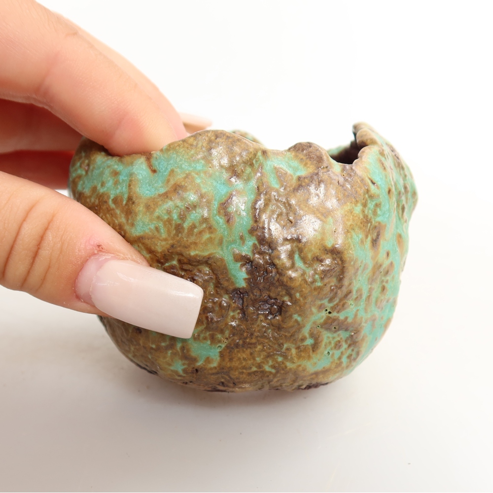 Ceramic Shell, 7 x 7 x 6 cm, green