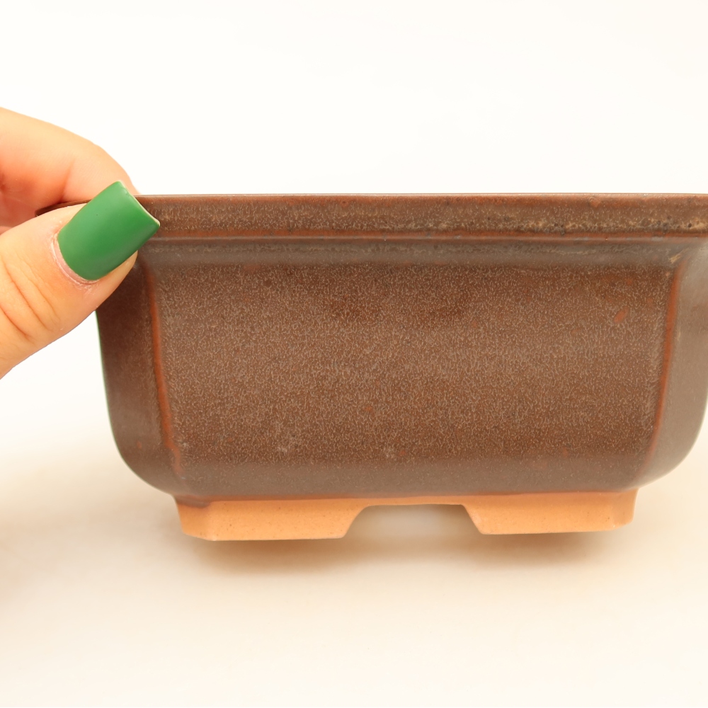 Ceramic Bowl  15 x 12 x 7 cm, brown