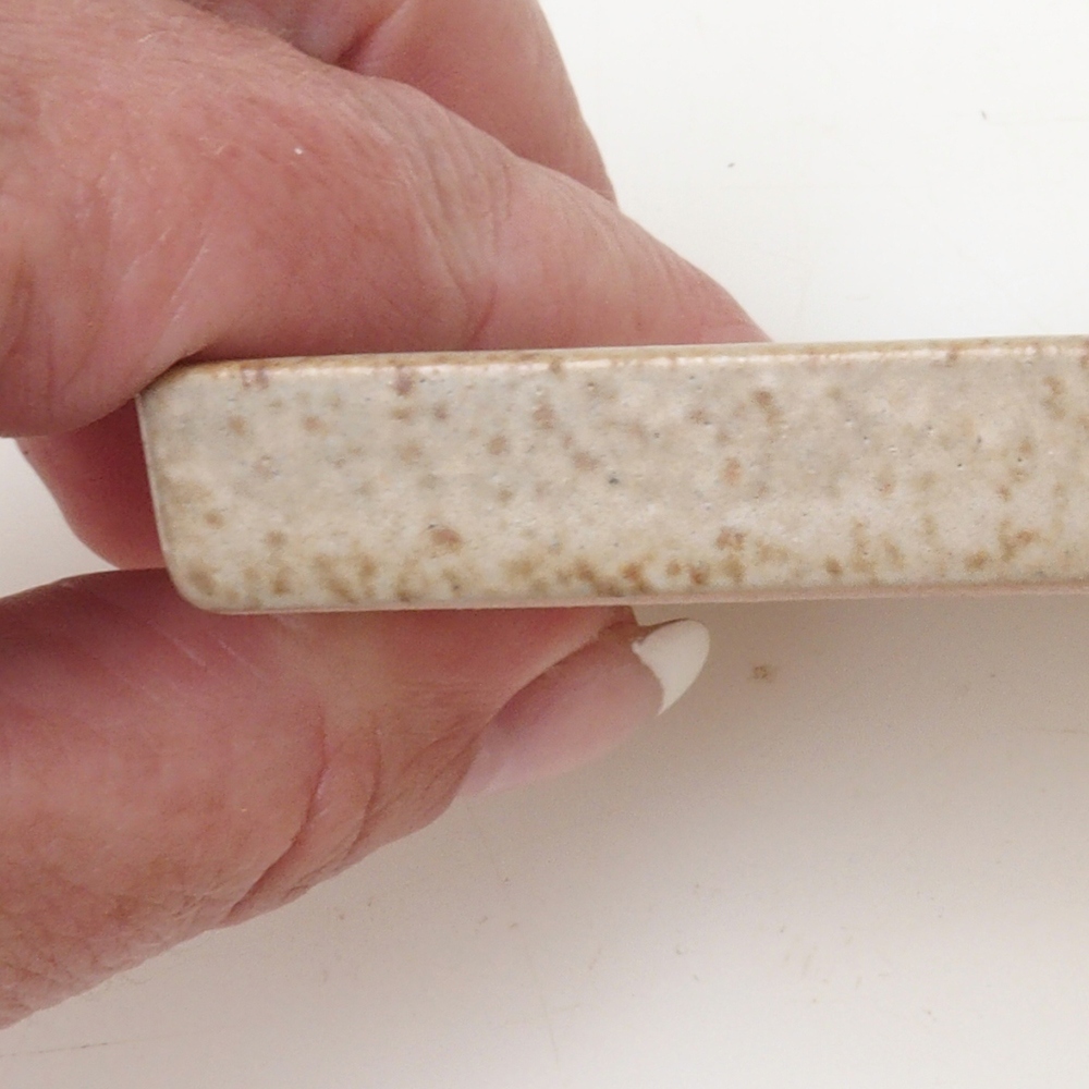 Bonsai bowl square S - 8 x 8 x 1 cm - beige