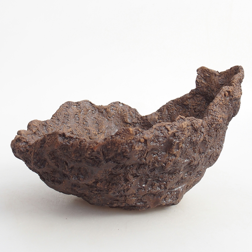 Ceramic shell 19 x 15 x 14 cm , colour brown