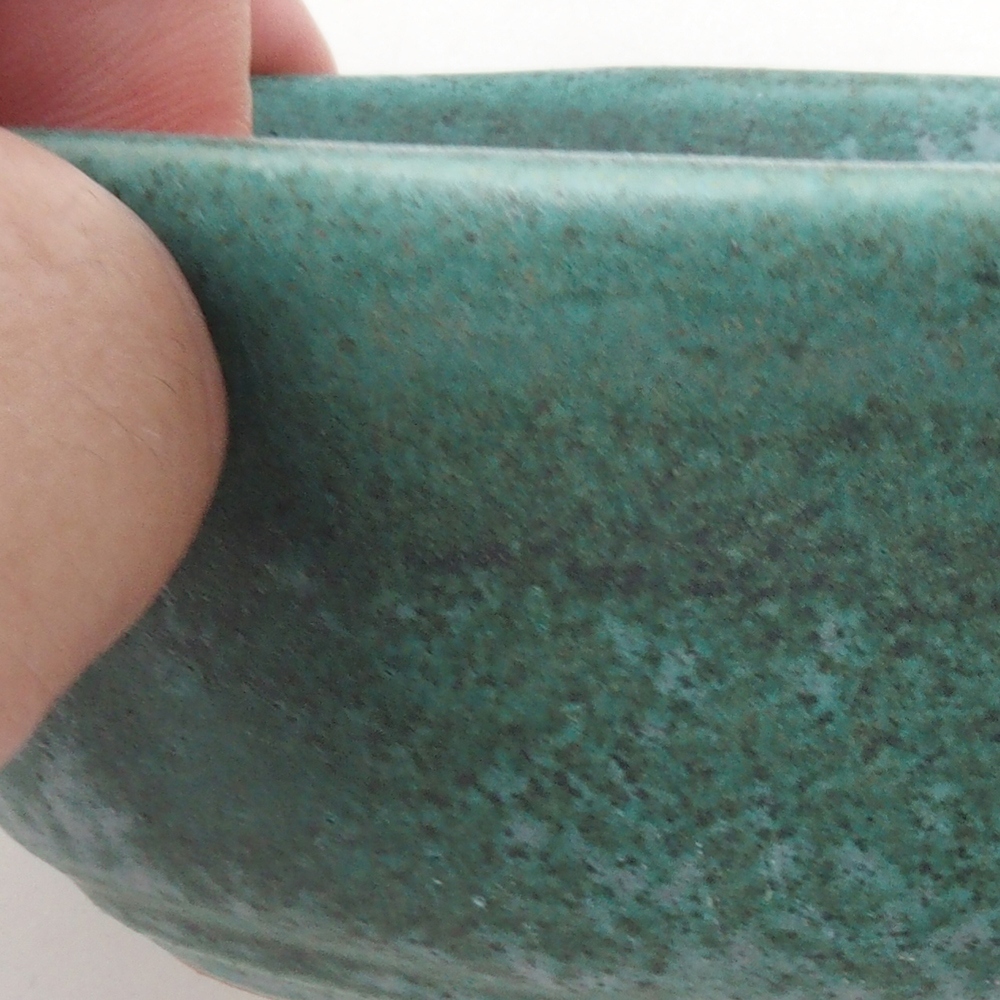 Bonsai bowl H05 - 11 x 8 x 4 cm. - green