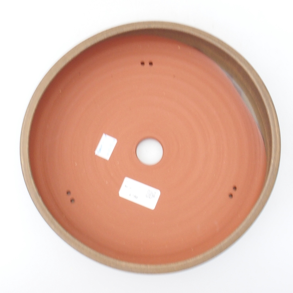 Ceramic bonsai bowl 25,5 x 25,5 x 5,5 cm, color brown
