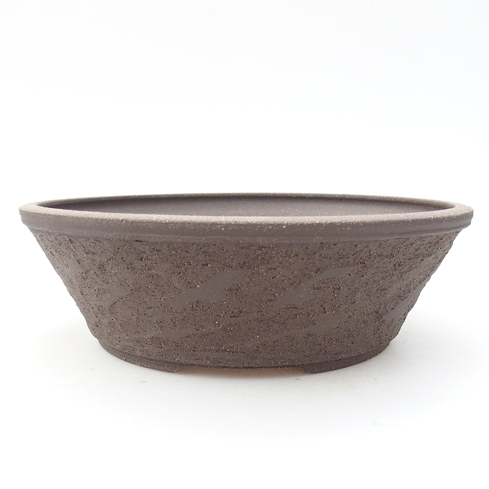 Ceramic bonsai bowl 20 x 20 x 6 cm, brown