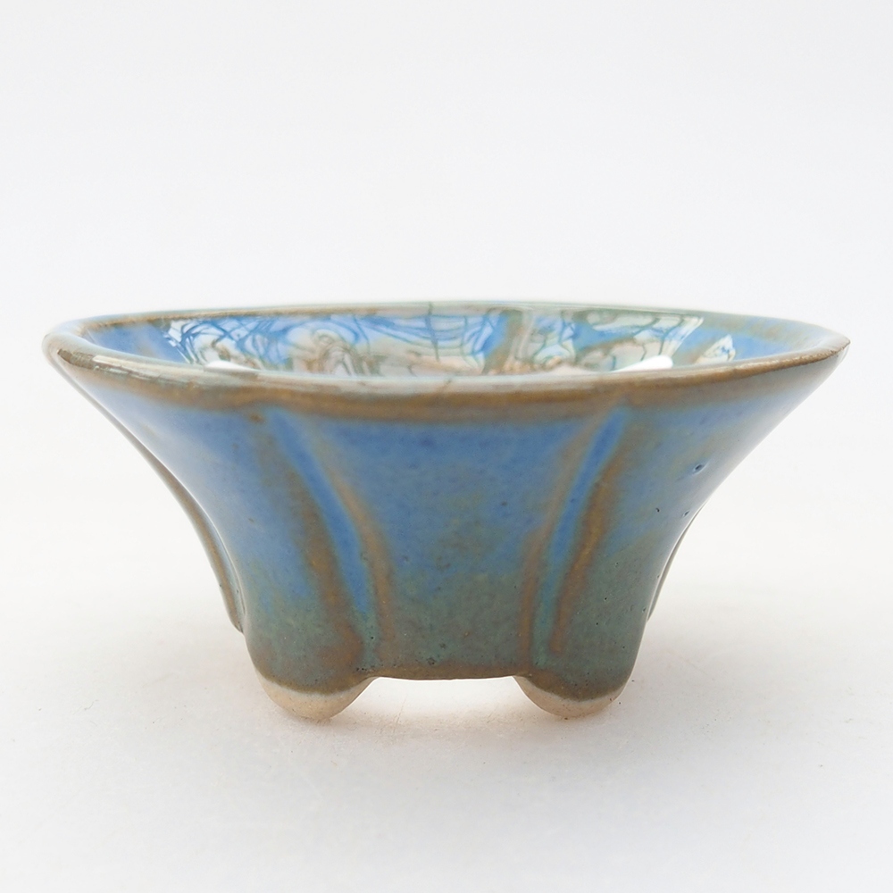 Mini bonsai bowl 5,5 x 5,5 x 2,5 cm, colour blue