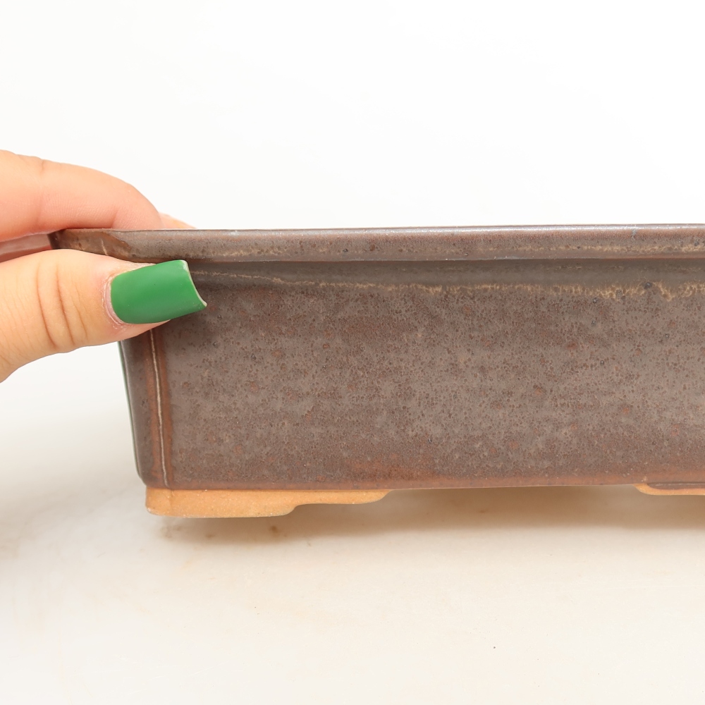 Ceramic Bowl, 20 x 15.5 x 5.5 cm, brown