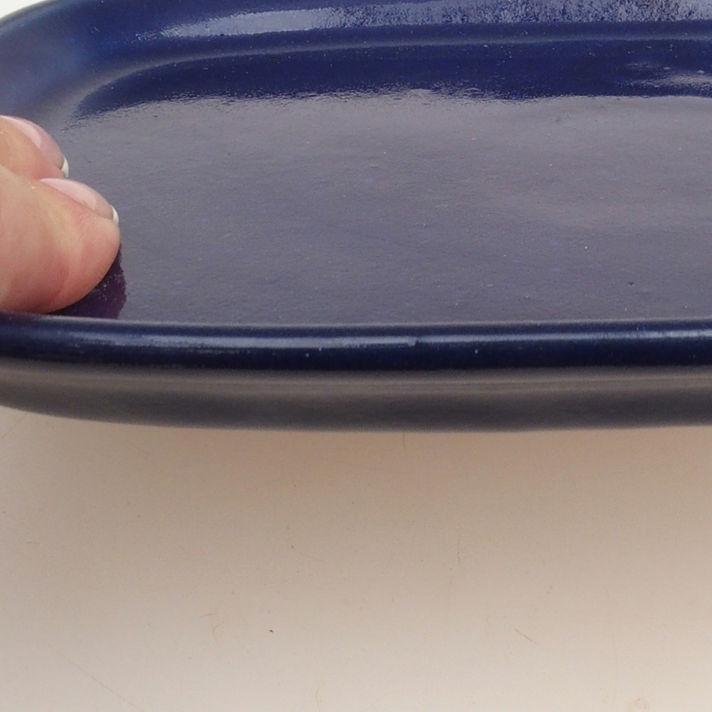 Ceramic bowl H06 - 20.5 x 14.5 x 1.5 cm - blue
