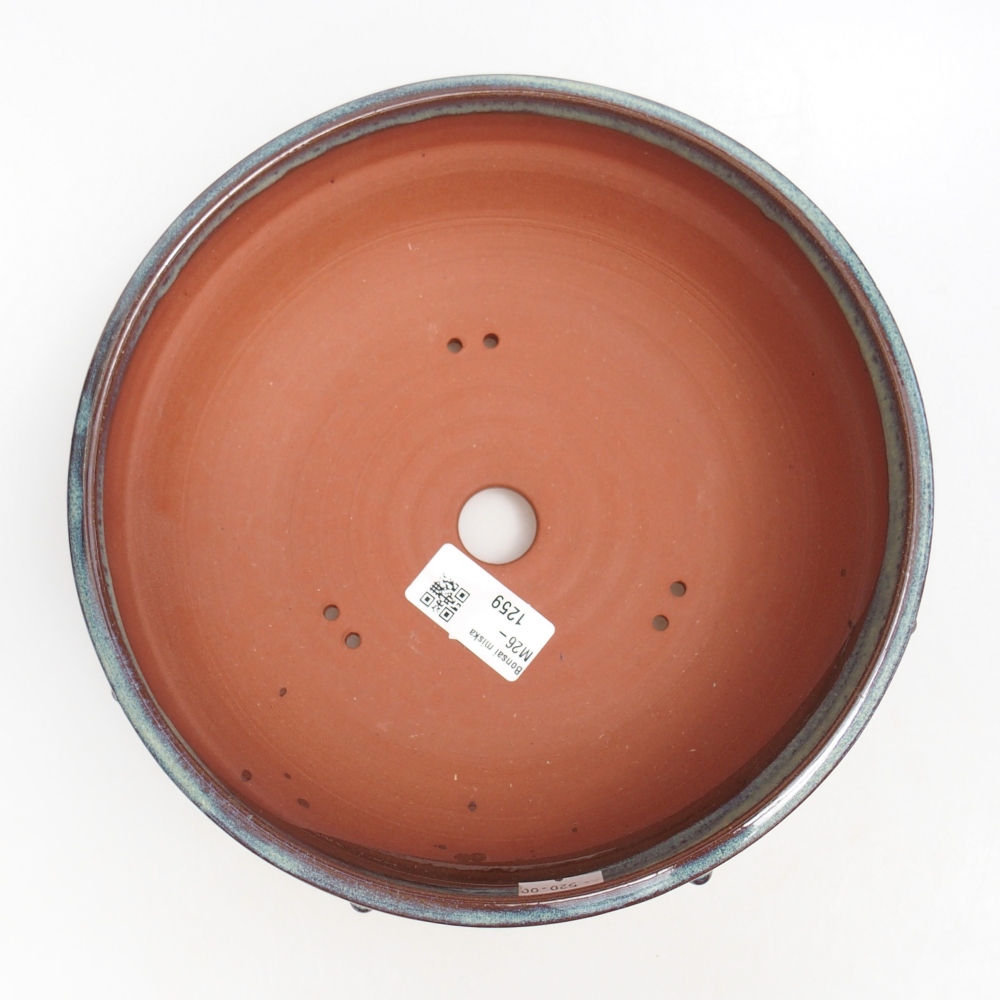Ceramic bonsai bowl 21 x 21 x 7 cm, colour blue