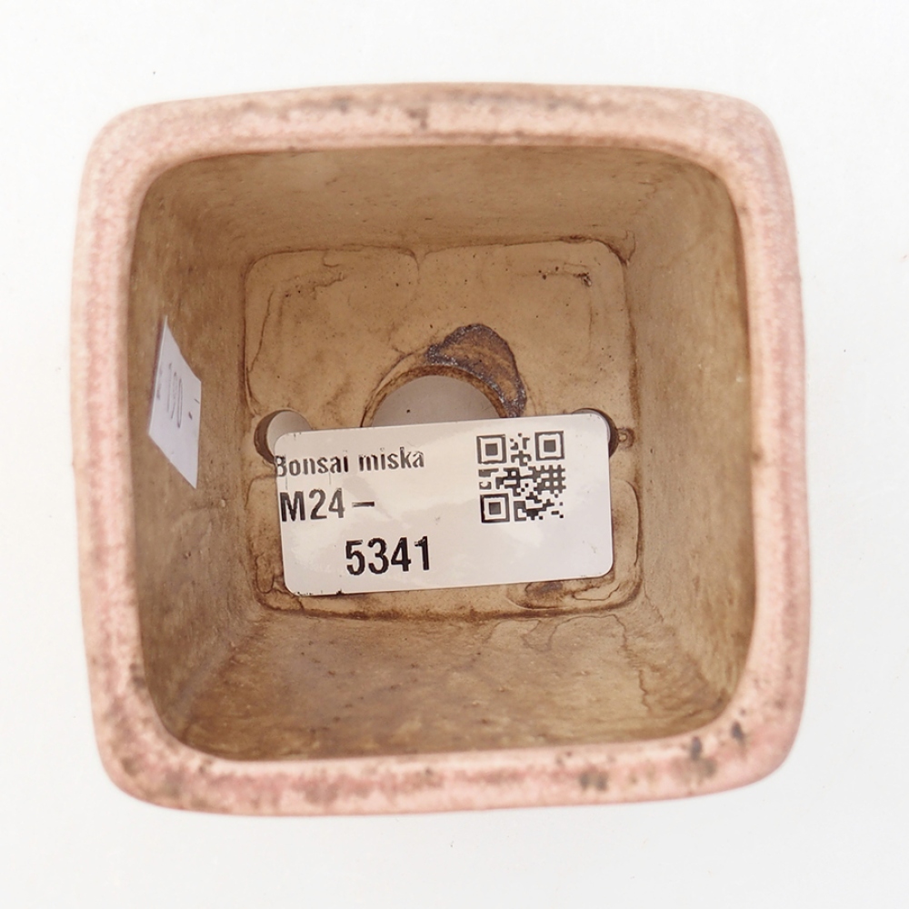 Ceramic bonsai bowl 6,5 x 6,5 x 7 cm, color pink