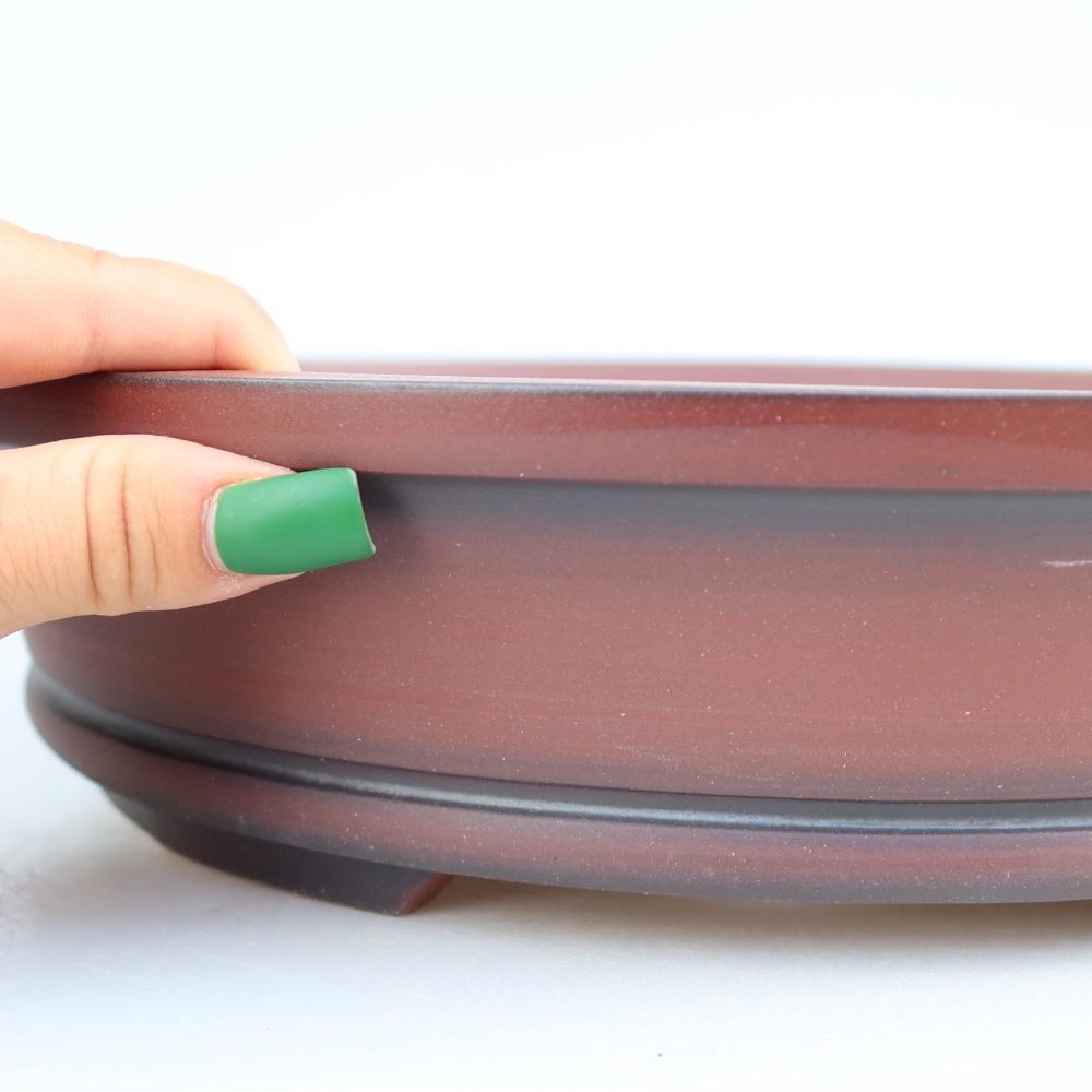 Ceramic Bowl  30.5 x 30.5 x 7 cm, brick red