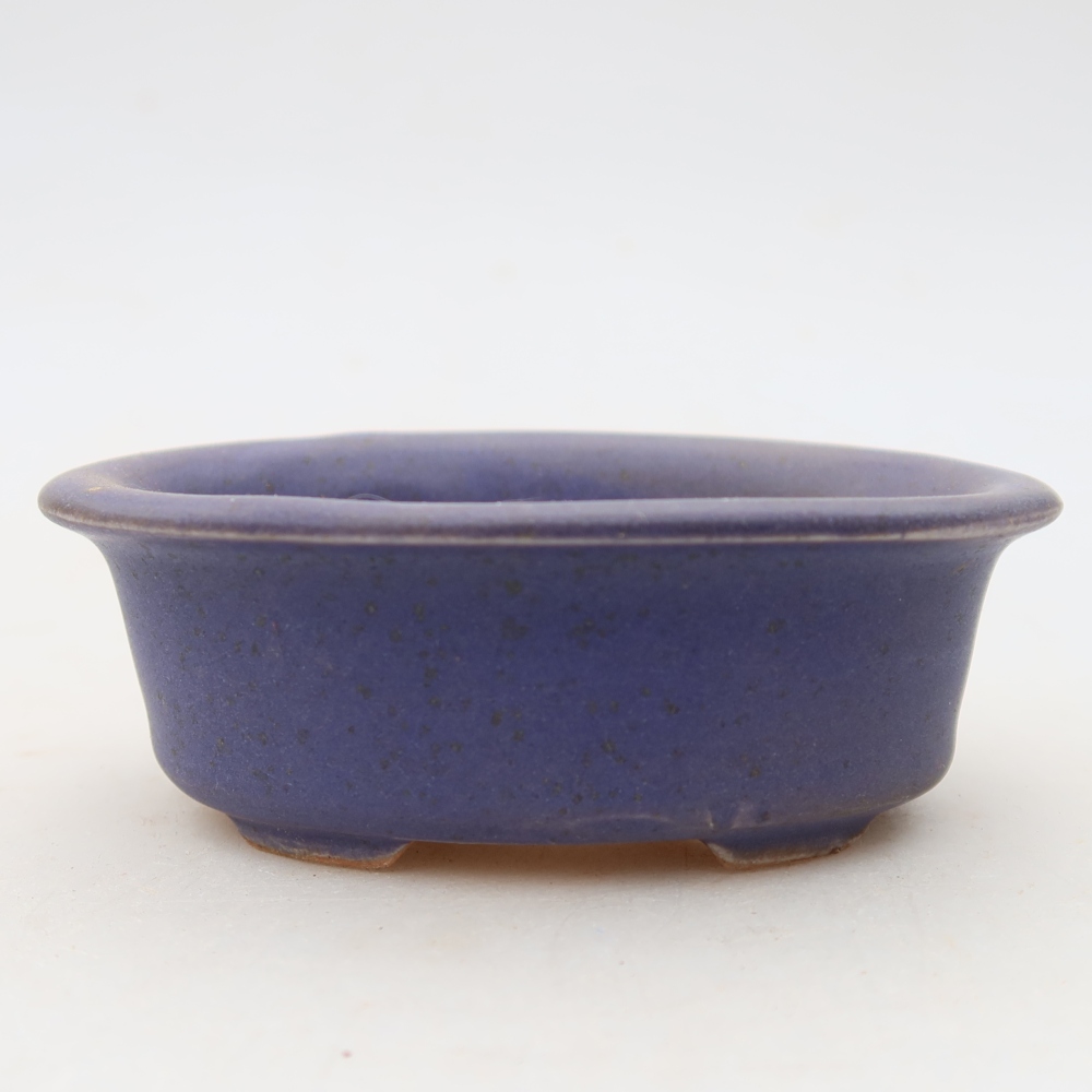 Ceramic bonsai pot, 9.5 x 6.5 x 3 cm, purple