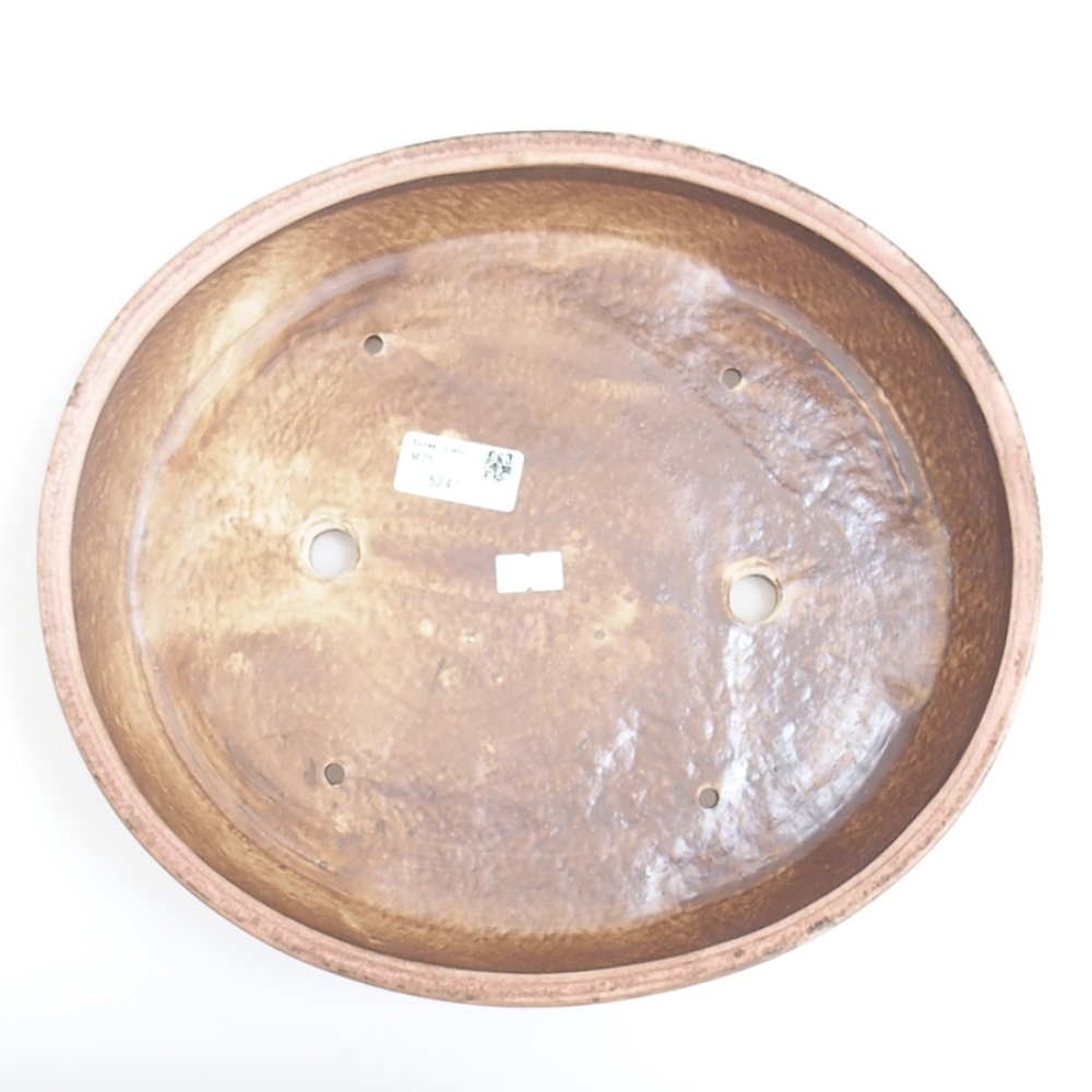 Ceramic bonsai bowl 31 x 26,5 x 6 cm, pink
