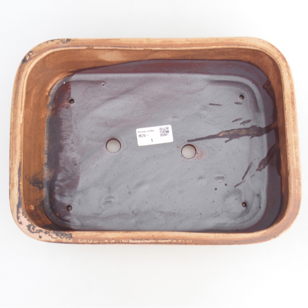 Ceramic bonsai bowl 28,5 x 21 x 7,5 cm, pink