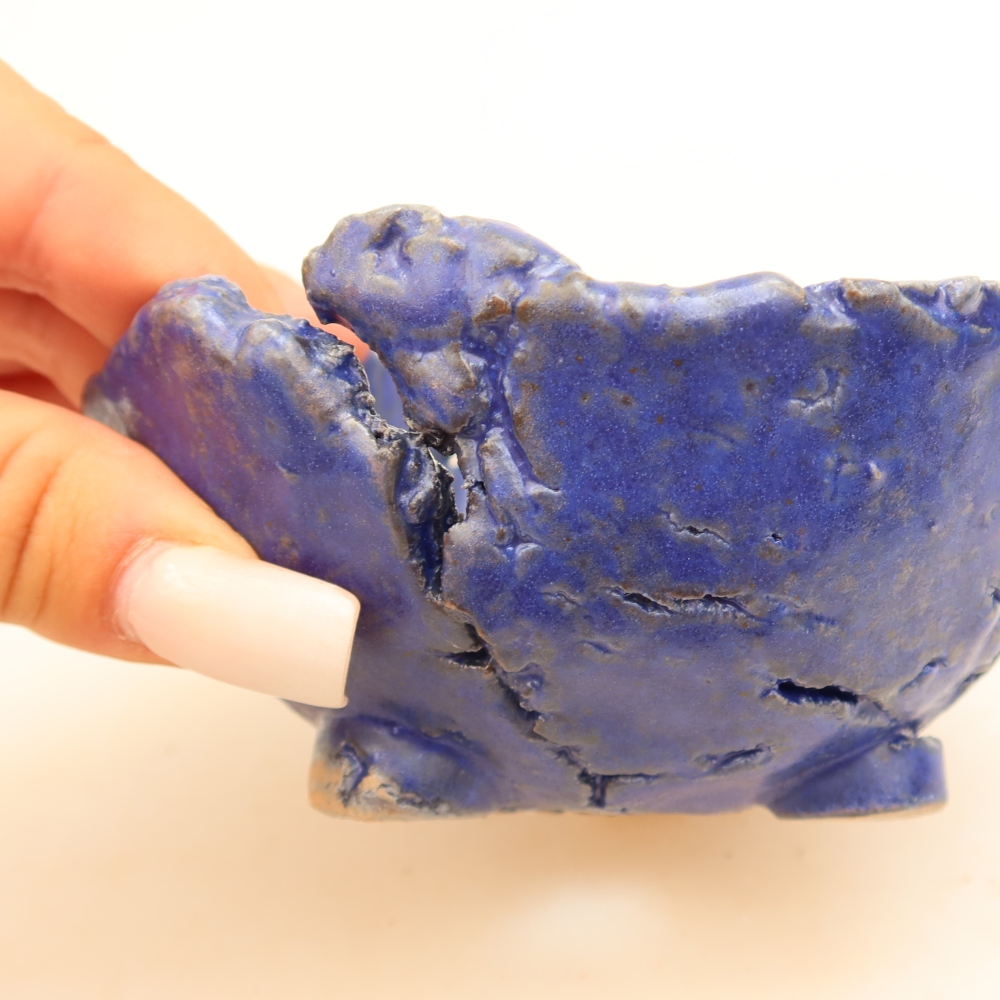 Ceramic Shell  11.5 x 10.5 x 6.5 cm, blue