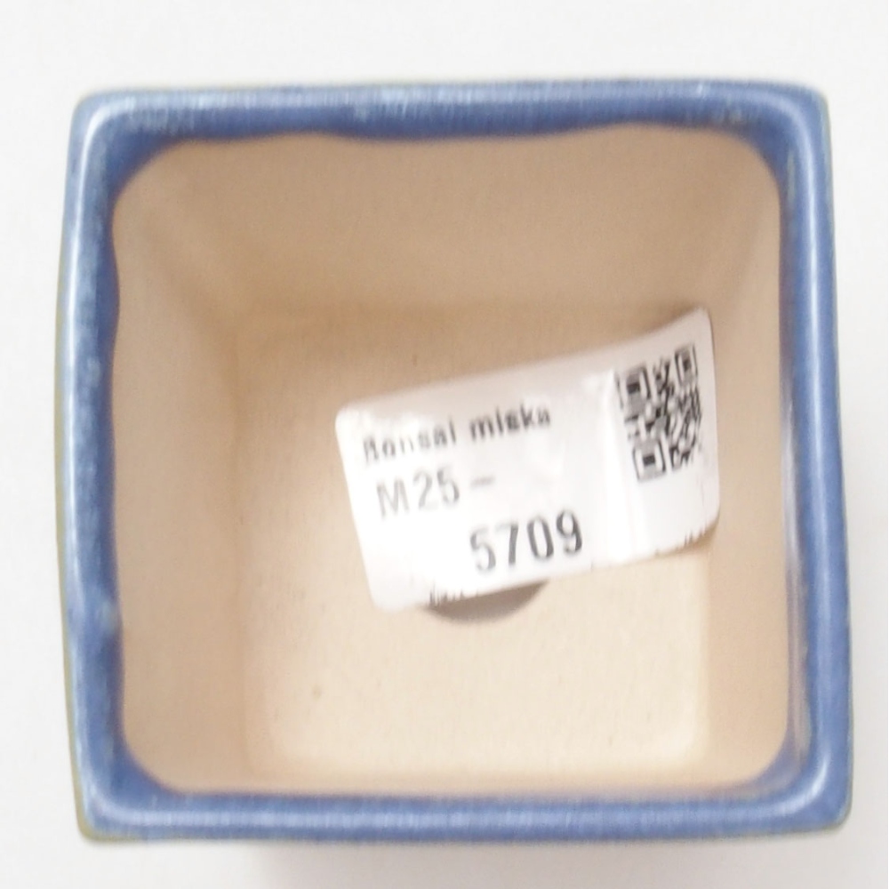 Mini bonsai bowl 5.5 x 5.5 x 6.5 cm, color blue