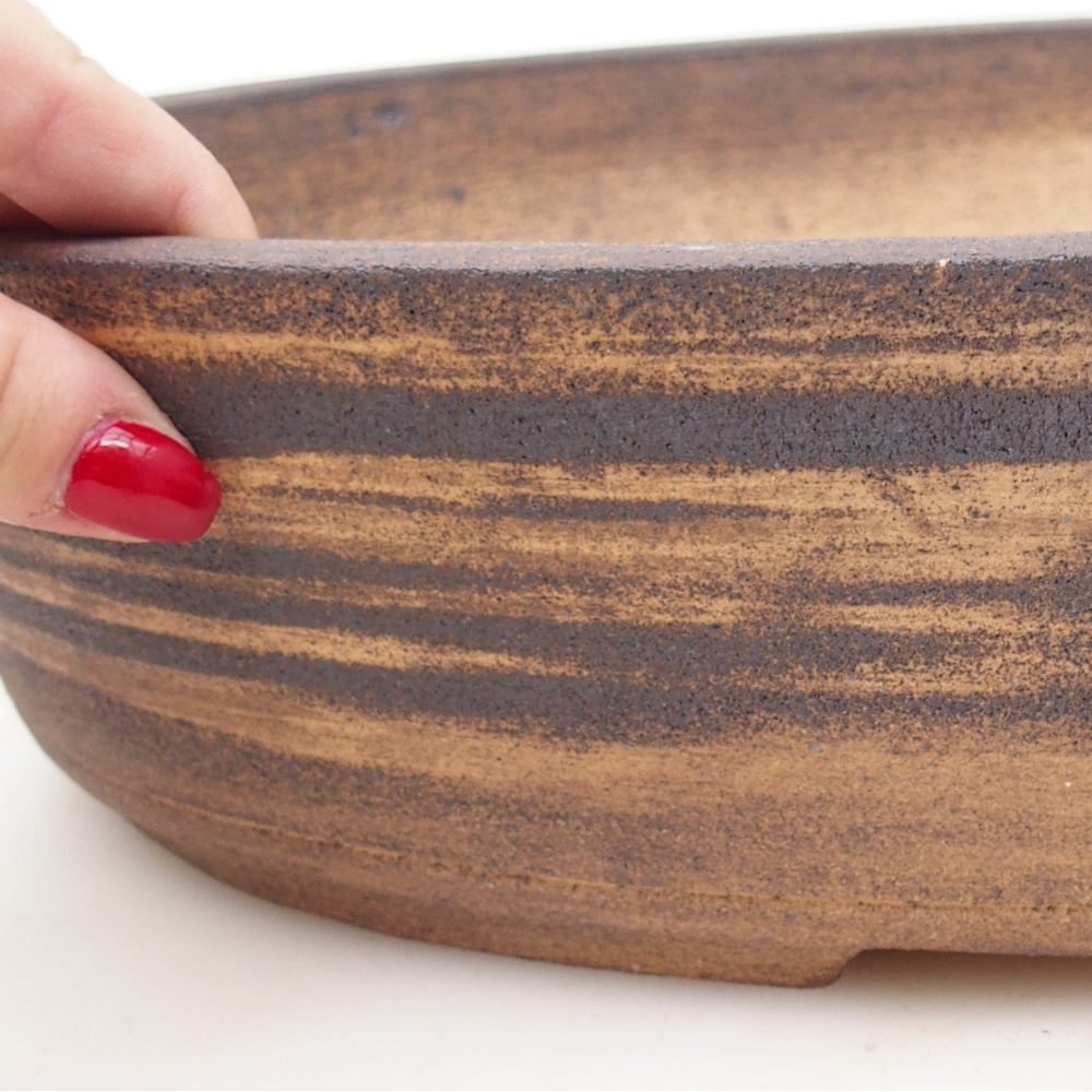 Bonsai bowl 38,5 x 32 x 8,5 cm , colour brown