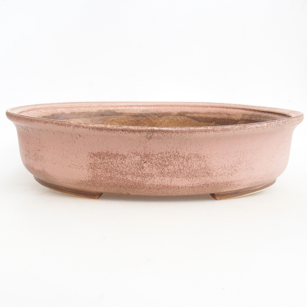 Ceramic bonsai bowl 32,5 x 28 x 7,5 cm, pink