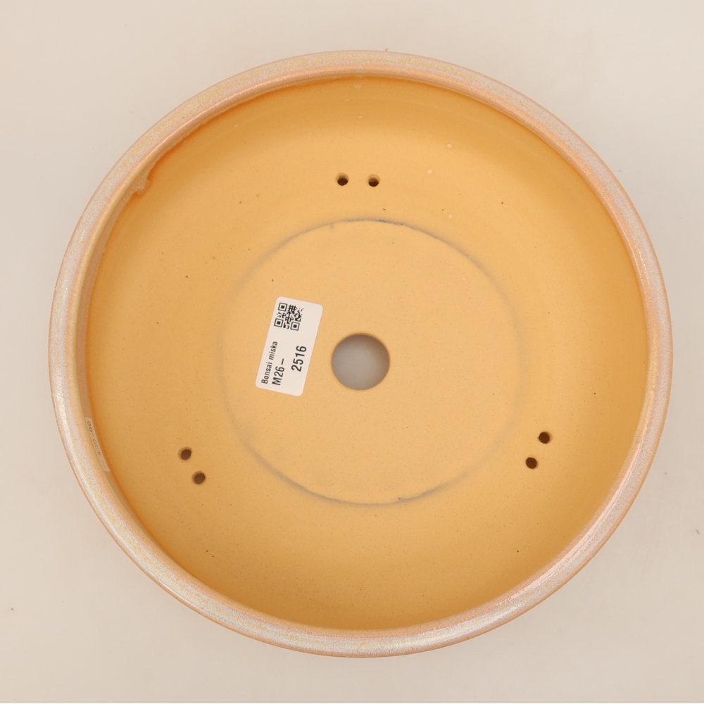 Ceramic bonsai pot, 23 x 23 x 6 cm, beige