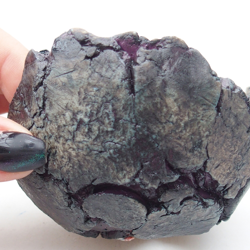 Ceramic Shell 9,5 x 8,5 x 6 cm , colour purple