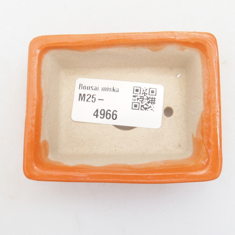 Mini bonsai bowl 7,5 x 6 x 2,5 cm, color orange