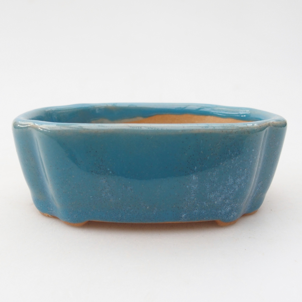 Ceramic bonsai bowl 10,5 x 8 x 3,5 cm, colour blue