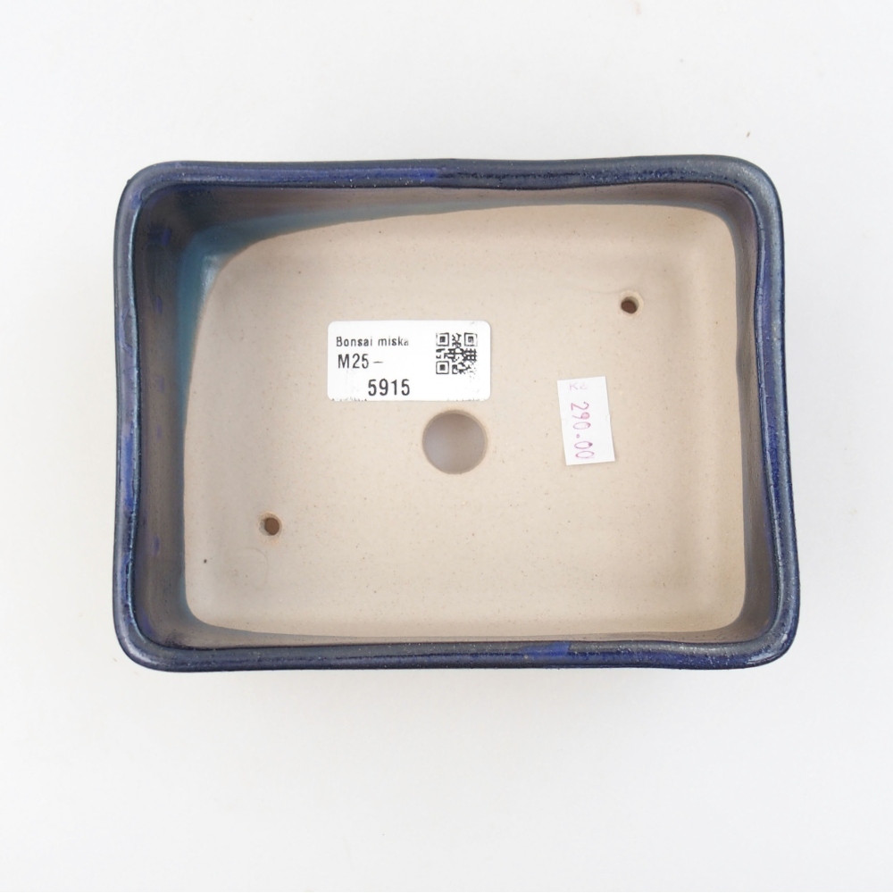 Ceramic bonsai bowl 14,5 x 11 x 5,5 cm, color blue