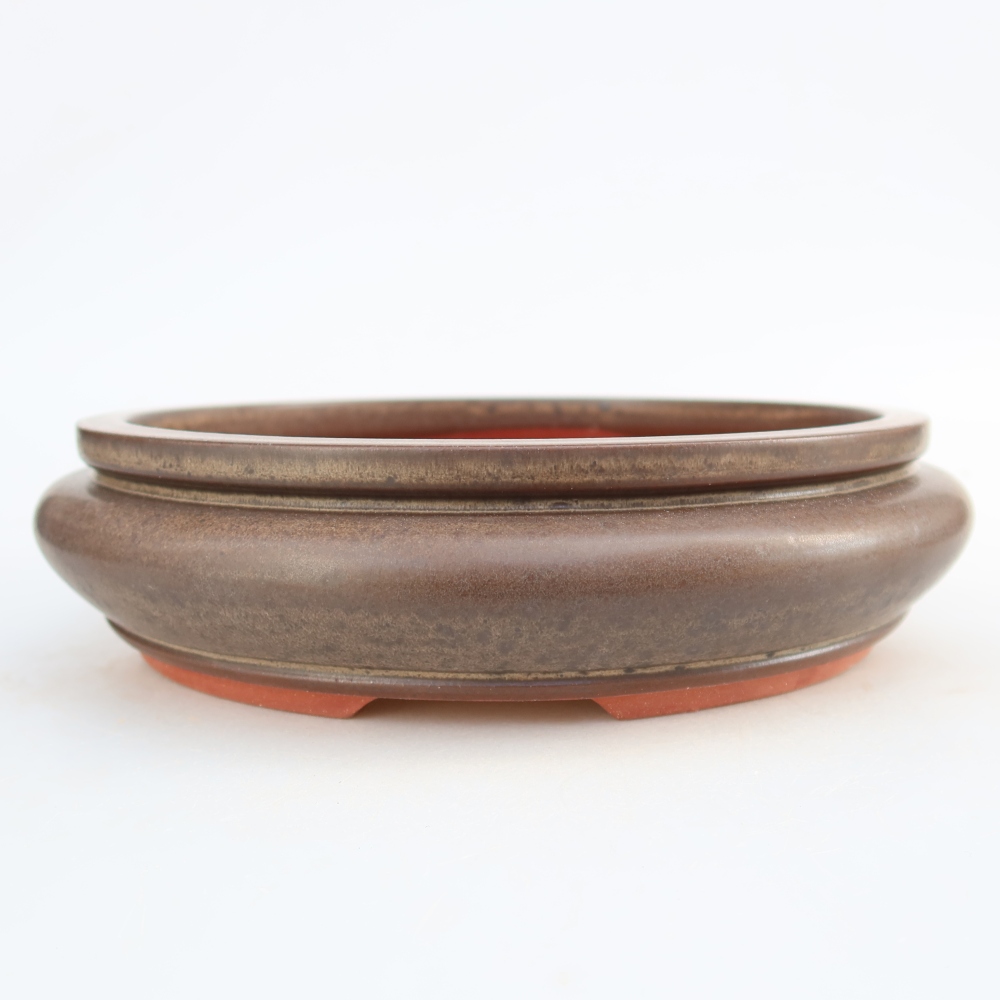Ceramic Bowl  23.5 x 23.5 x 7 cm, brown