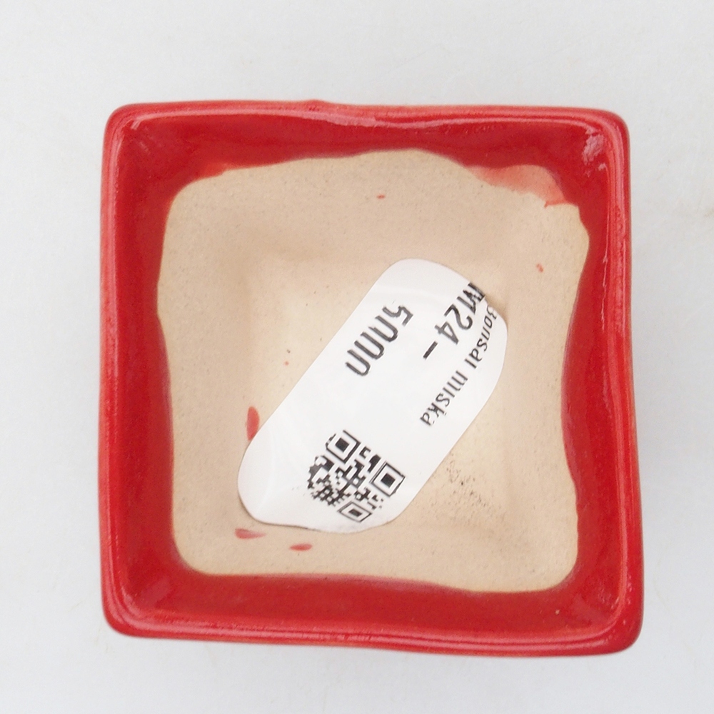 Mini bonsai bowl  5,5 x 5,5 x 3,5 cm, color red