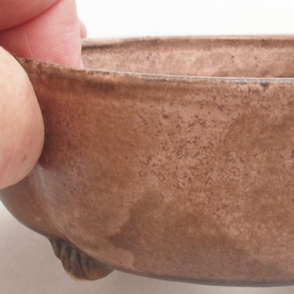 Ceramic bonsai bowl 13 x 12,5 x 5 cm, color pink