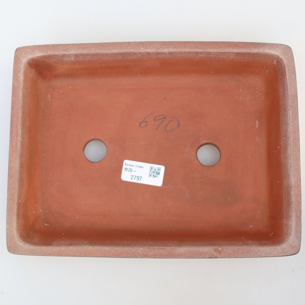 Ceramic Bowl, 26 x 20 x 5 cm, brick red