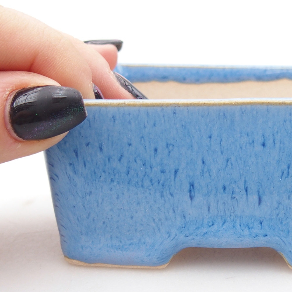 Mini bonsai bowl 9 x 7 x 4 cm, blue