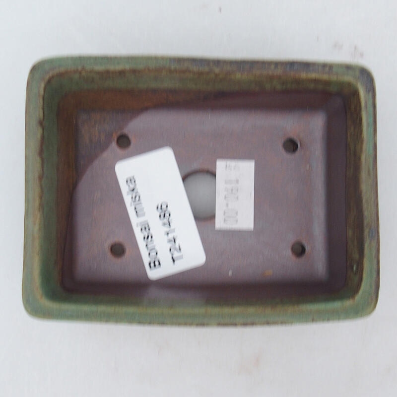 Ceramic bonsai bowl 10 x 7 x 3.5 cm, color green