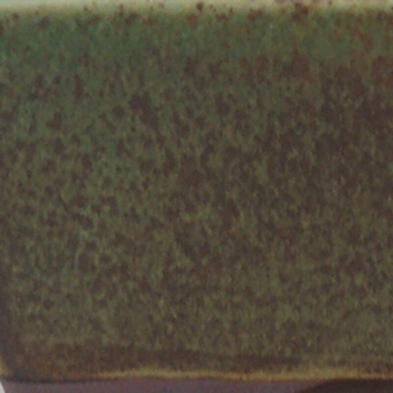 Ceramic bonsai bowl 10 x 7 x 3.5 cm, color green