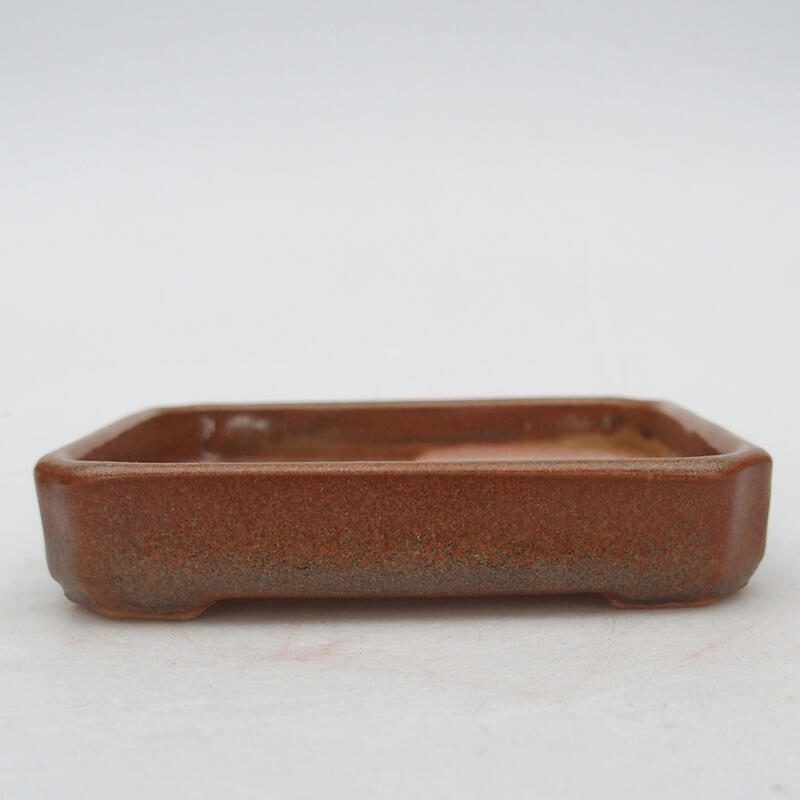 Ceramic bonsai bowl 10 x 8 x 2 cm, color brown