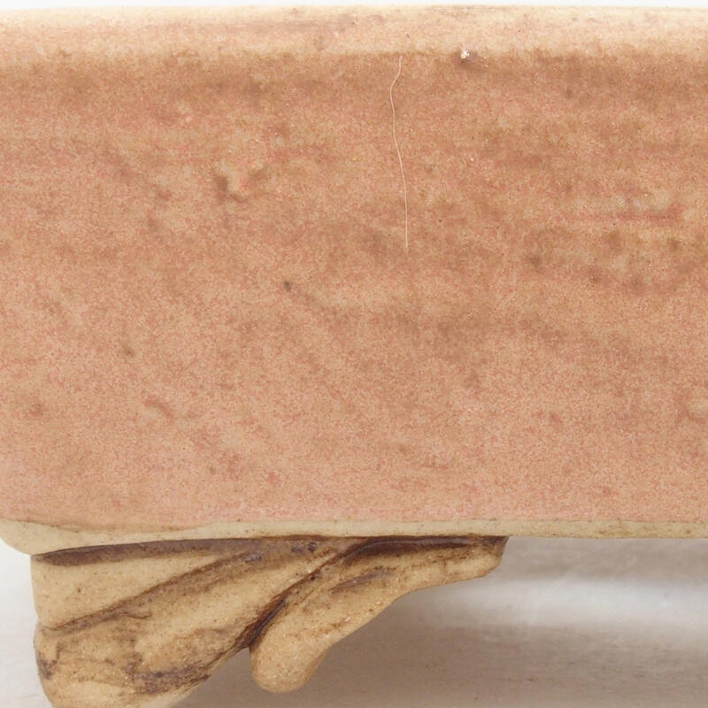Ceramic bonsai bowl 10 x 8 x 3.5 cm, color pink
