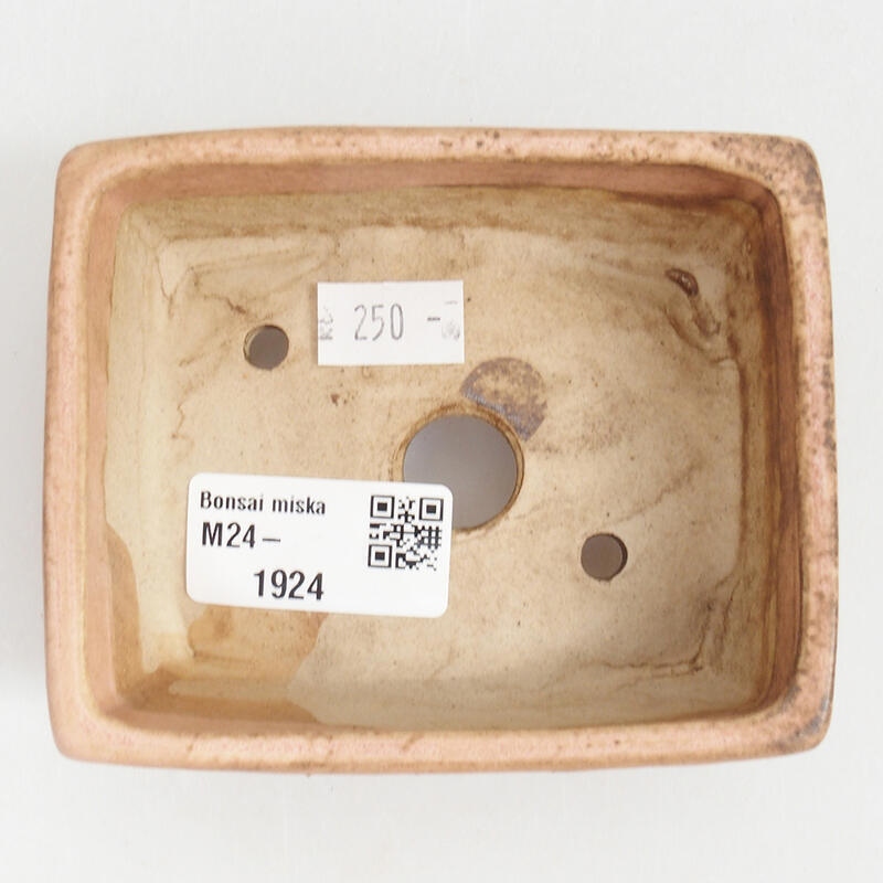 Ceramic bonsai bowl 10 x 8 x 3.5 cm, color pink