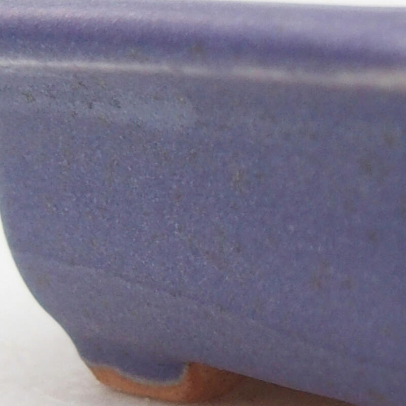 Ceramic bonsai bowl 12.5 x 11.5 x 2 cm, color purple