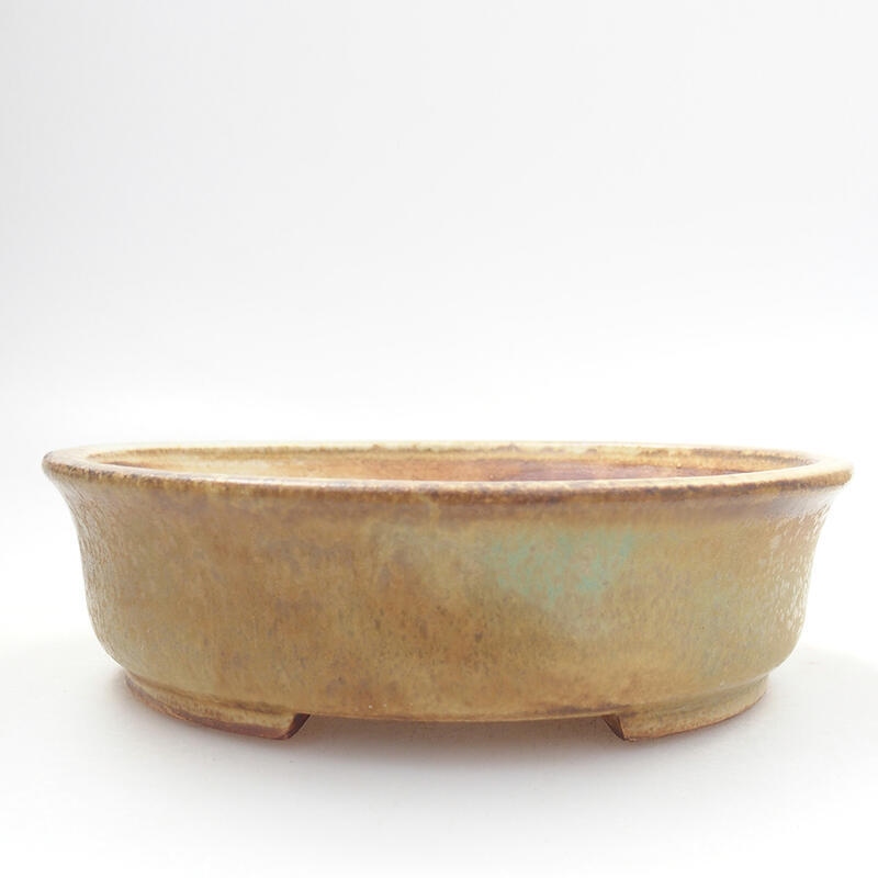 Ceramic bonsai bowl 12.5 x 12 x 3.5 cm, color green
