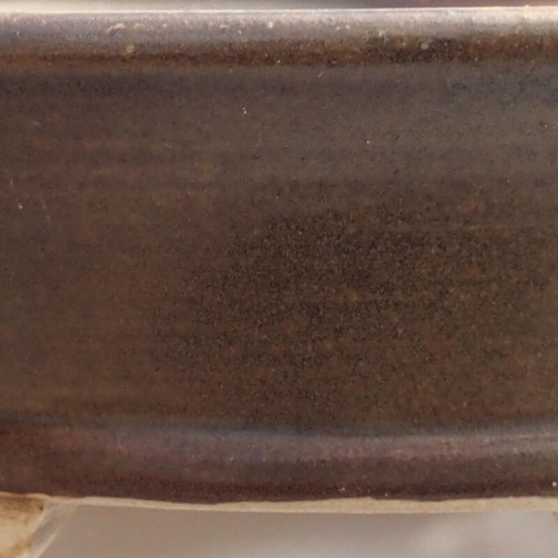 Ceramic bonsai bowl 12 x 10.5 x 3.5 cm, color brown