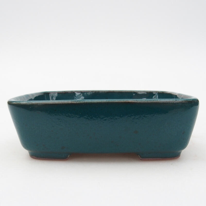 Ceramic bonsai bowl 12 x 10 x 4 cm, color green