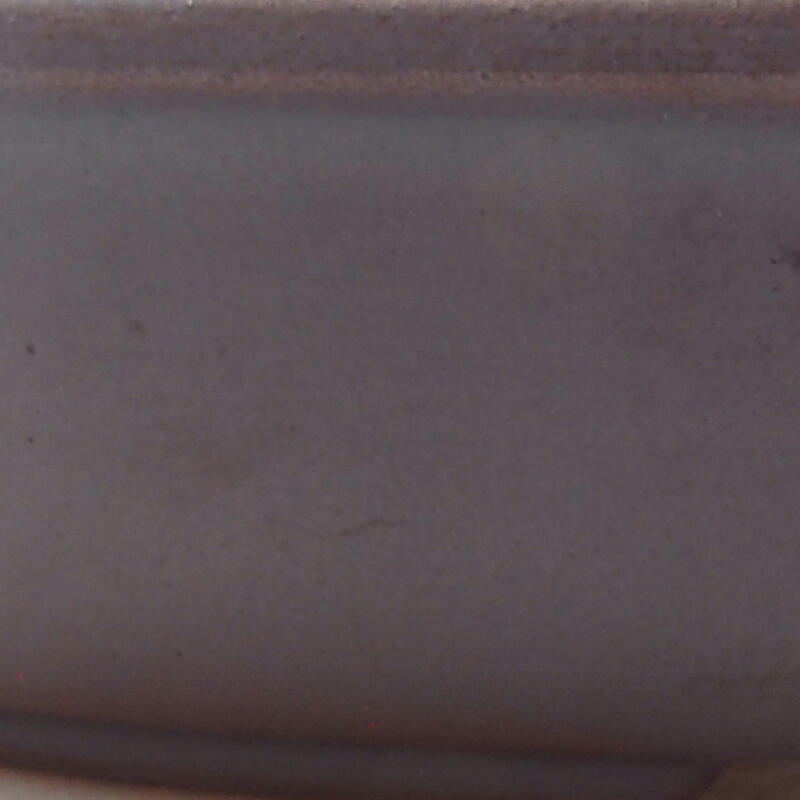 Ceramic bonsai bowl 12 x 8.5 x 3 cm, metallic color