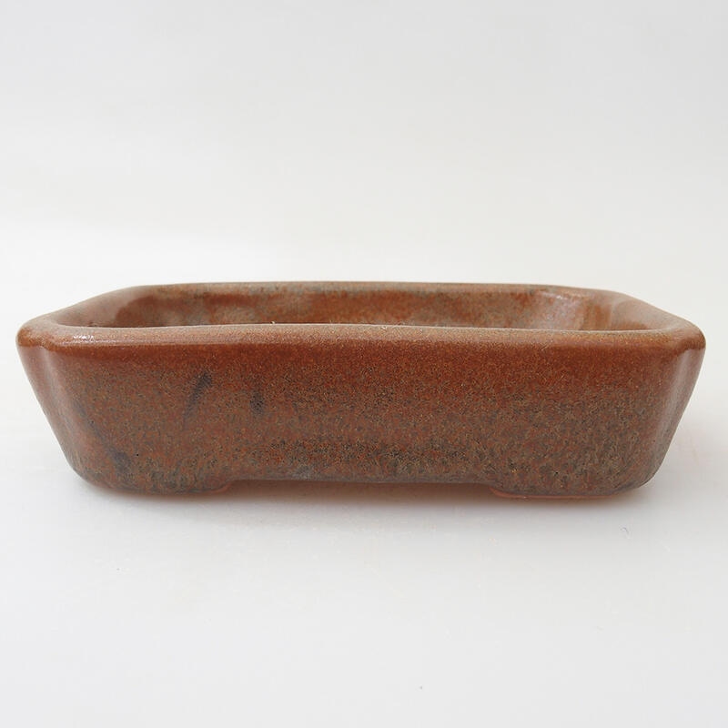 Ceramic bonsai bowl 12 x 9 x 3 cm, color brown