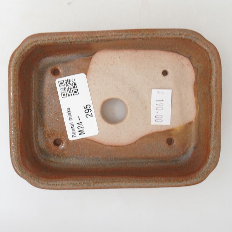 Ceramic bonsai bowl 12 x 9 x 3 cm, color brown