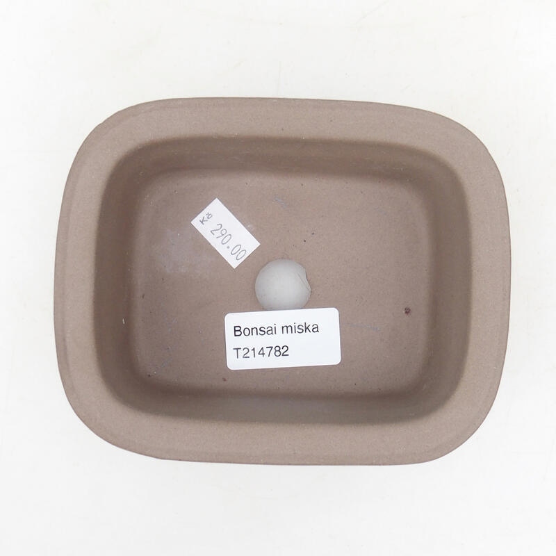 Ceramic bonsai bowl 13.5 x 11 x 5.5 cm, red color