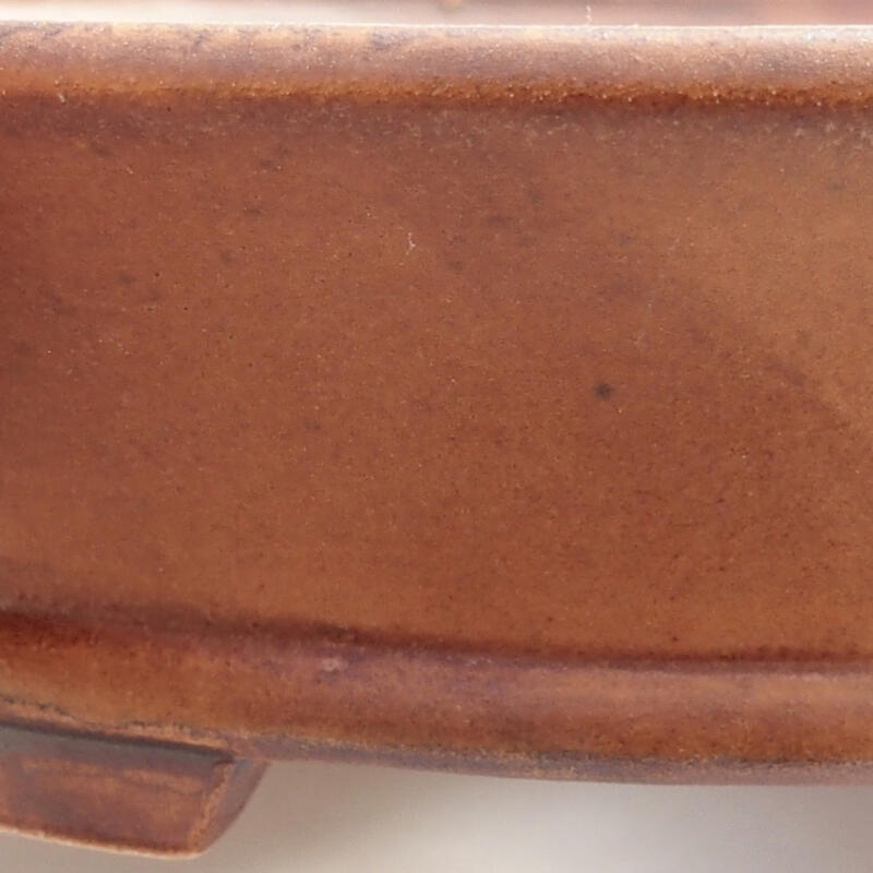 Ceramic bonsai bowl 13.5 x 12 x 4 cm, color brown